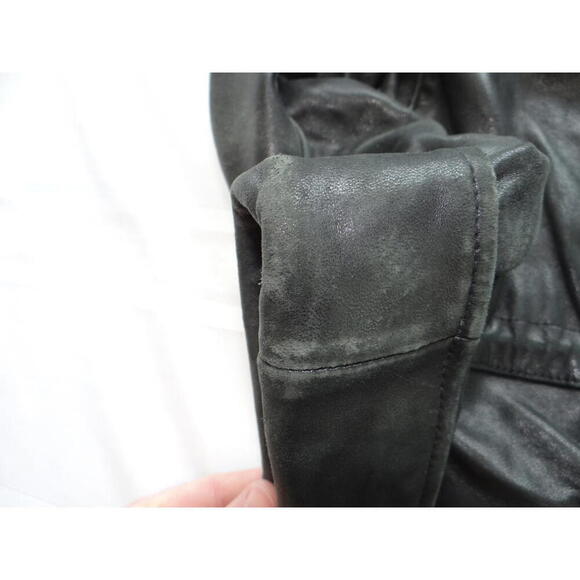 Men's Black Leather Jacket Medium - Picture 4 of 7